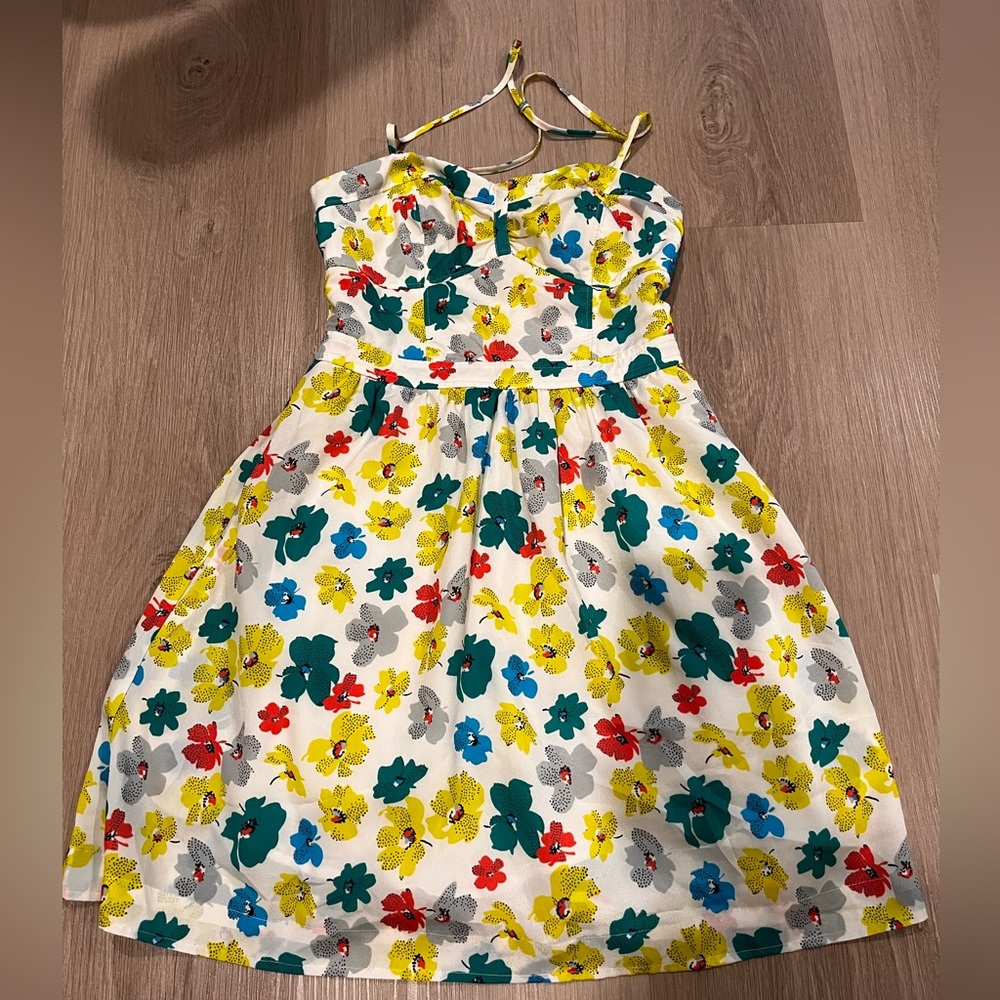 Floral Mini Dress with adjustable straps- AEO